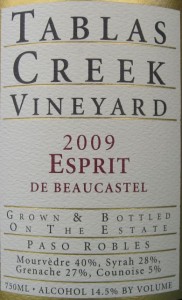 Tablas Creek Esprit De Beaucastel