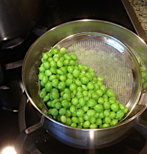 Blanched spring peas