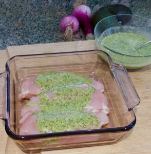 Chicken breasts with marinade