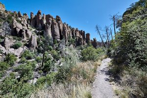 Rock pinnacles along the trail