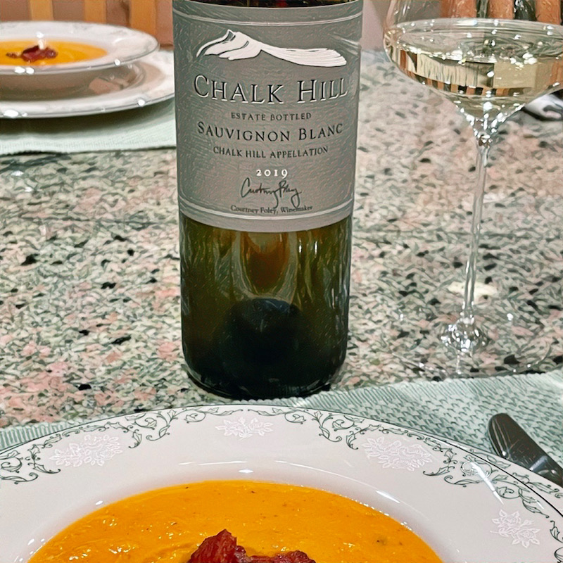 Chalk Hill Sauvignon Blanc Paired with Roasted Butternut Squash Soup