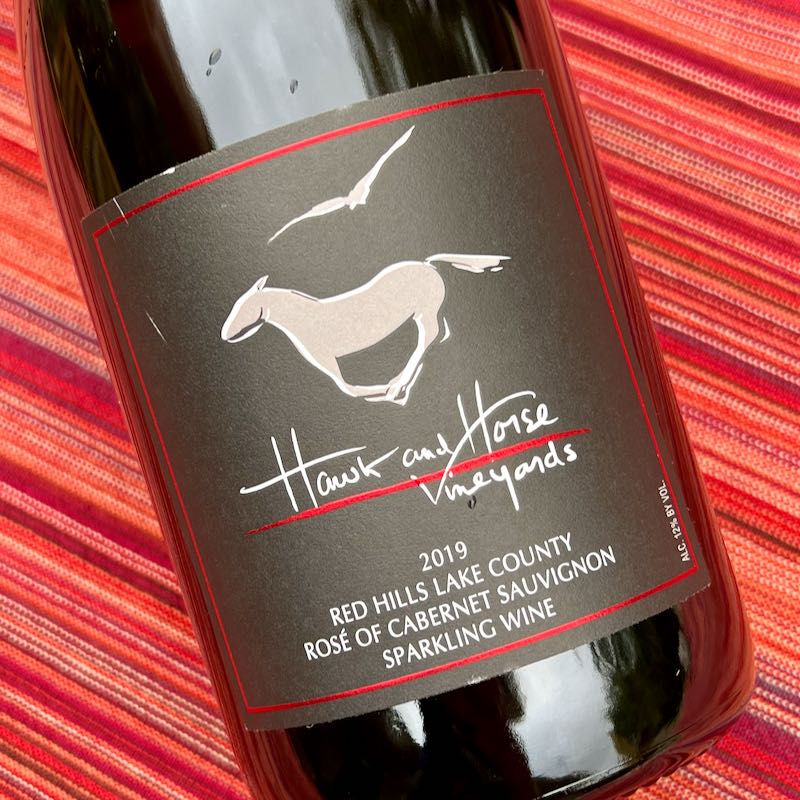 2019 Hawk and Horse Rosé of Cabernet Sauvignon Sparkling Wine, Red Hills Lake County photo