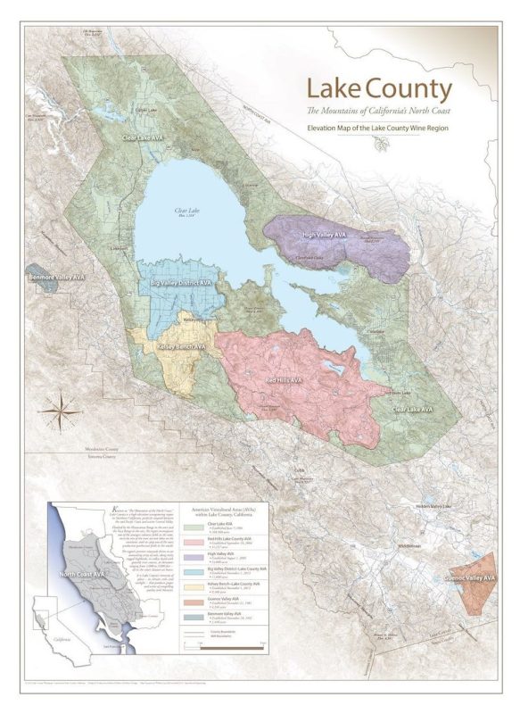 Lake County AVA map photo provided by Lake County Winegrowing Commission