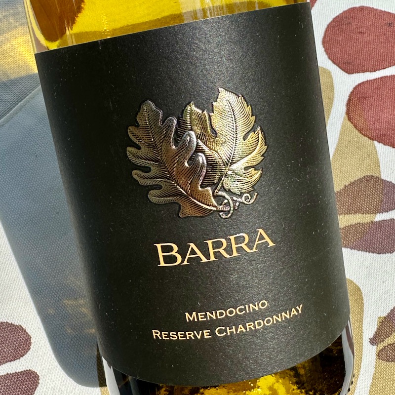 Label photo2021 BARRA Reserve Chardonnay, Mendocino