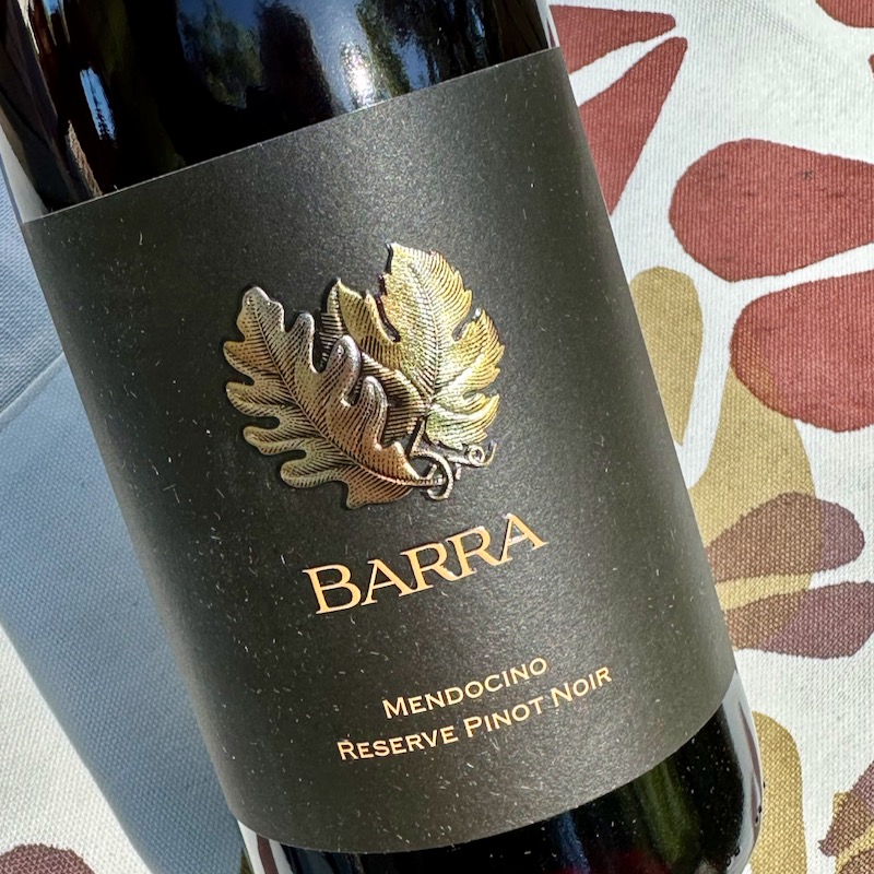 Label photo 2021 BARRA Reserve Pinot Noir, Mendocino