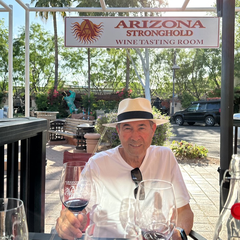 Photo Peter enjoying the patio at AZ Stronghold in Scottsdale