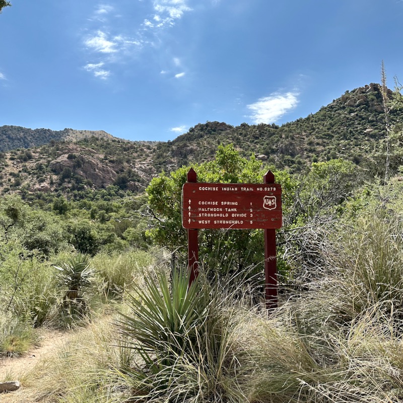 Cochise Indian Trail sign
