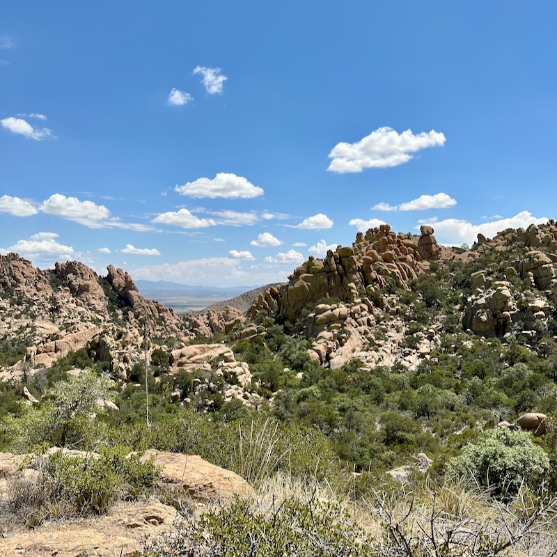 Looking into Sulphur Springs Valley from Cochise Stronghold