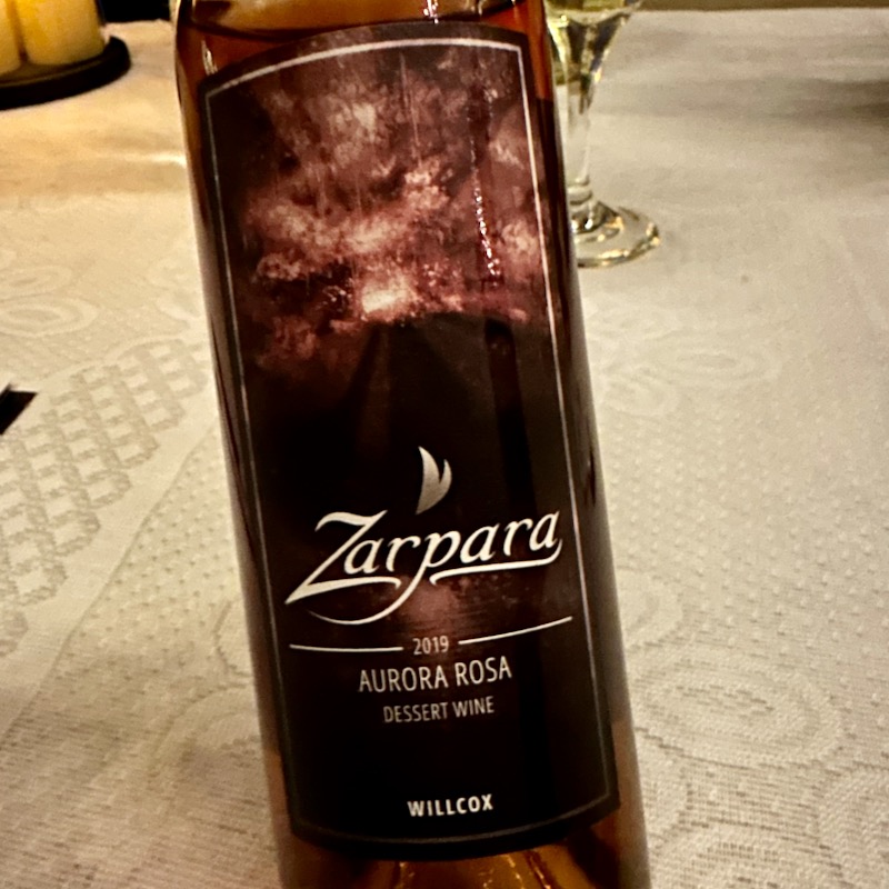 Photo of wine bottle label Zarpara Aurora Rosa
