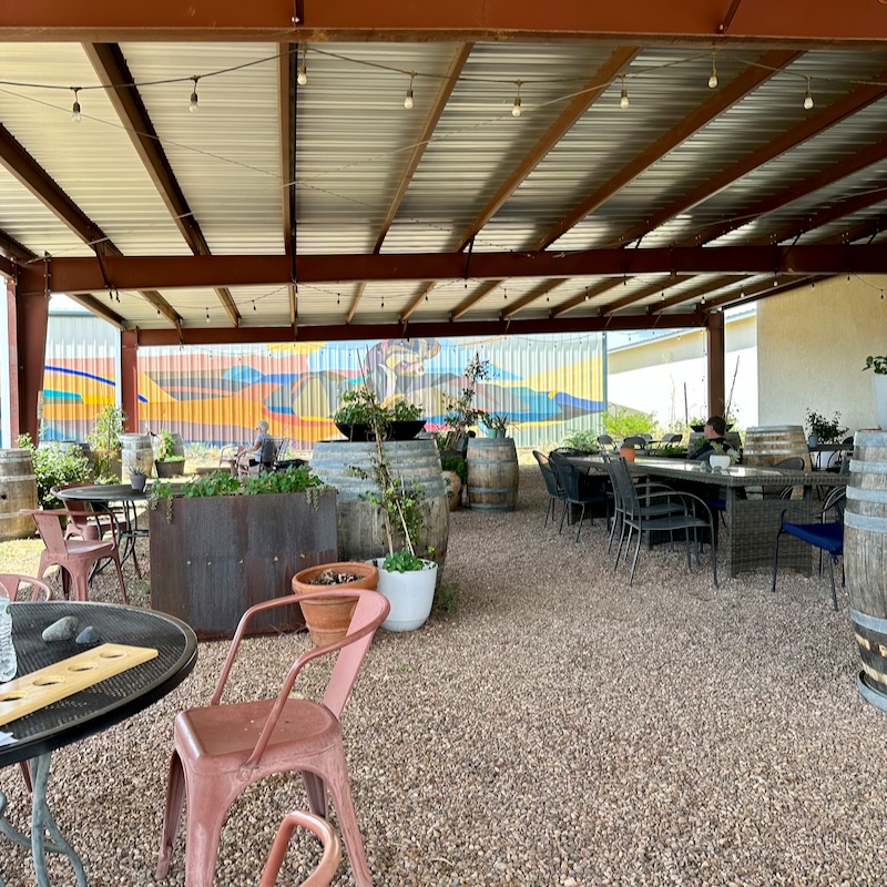 Photo of Outdoor tasting area at Callaghan Vineyards