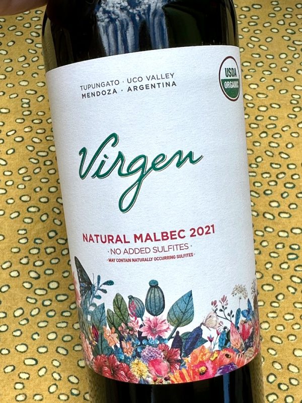 Photo of bottle label 2021 Domaine Bousquet Virgen Malbec, Tupungato, Uco Valley, Mendoza, Argentina
